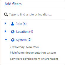 Systems filtered via Location